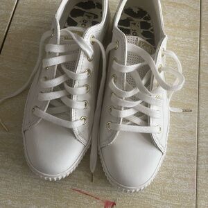Keds White Lace-Up Sneakers